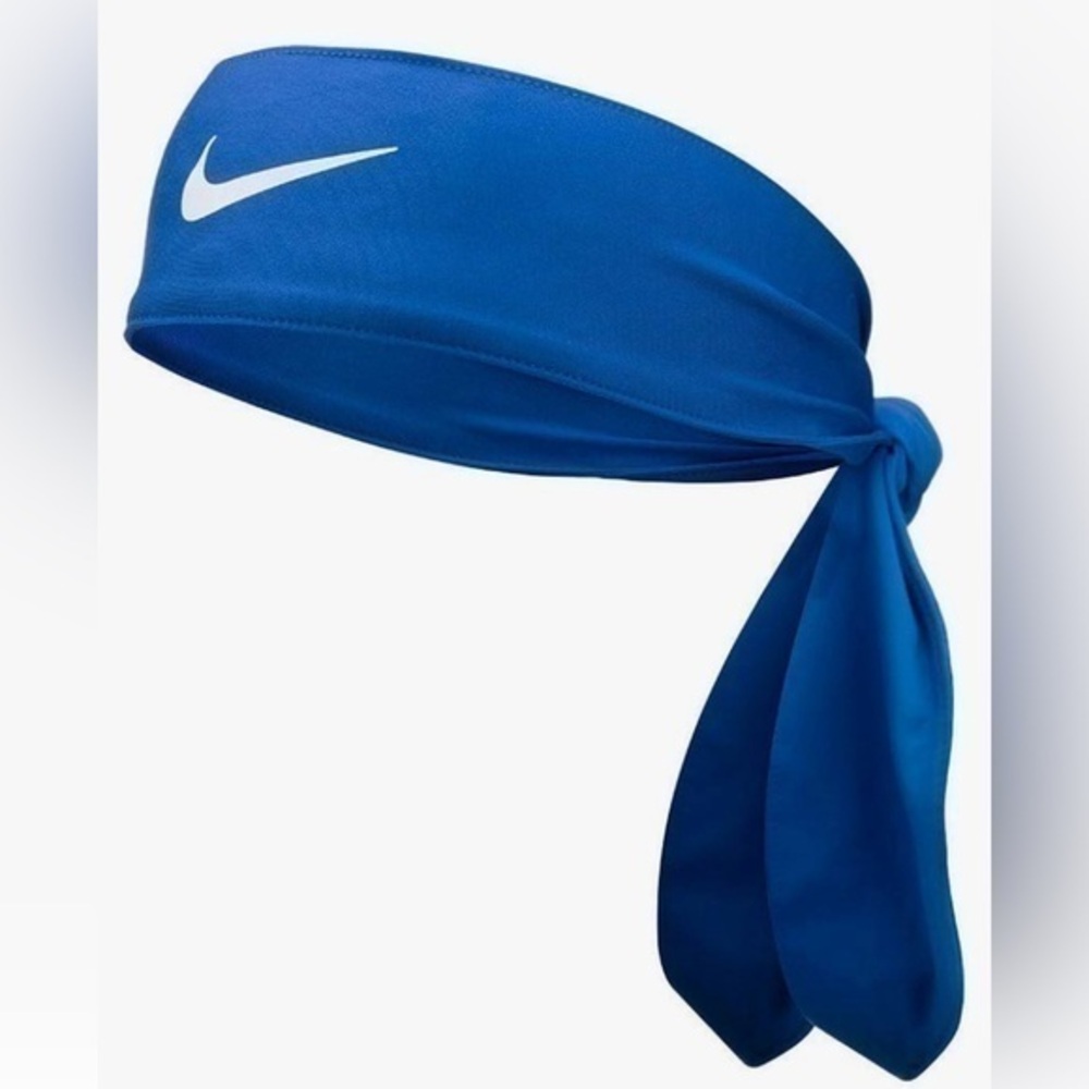 NIKE Dri-Fit Fury Sweat-Wicking Head Tie - Unisex (Blue)